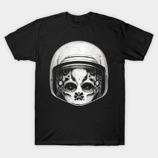 Day of the Dead Retro Helmet T-Shirt